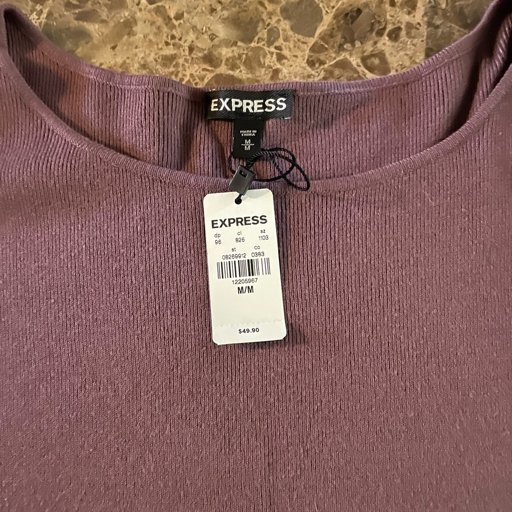 Express top with bell sleeves.